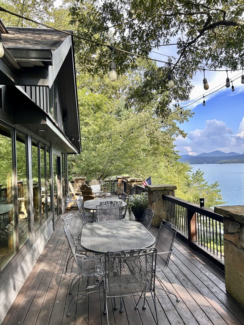 Lake front deck