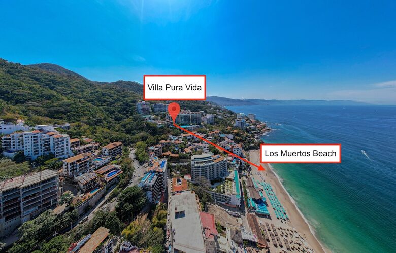 Bayview Villa Above Los Muertos Beach with Private Infinity Pool - Vallarta, Mexico