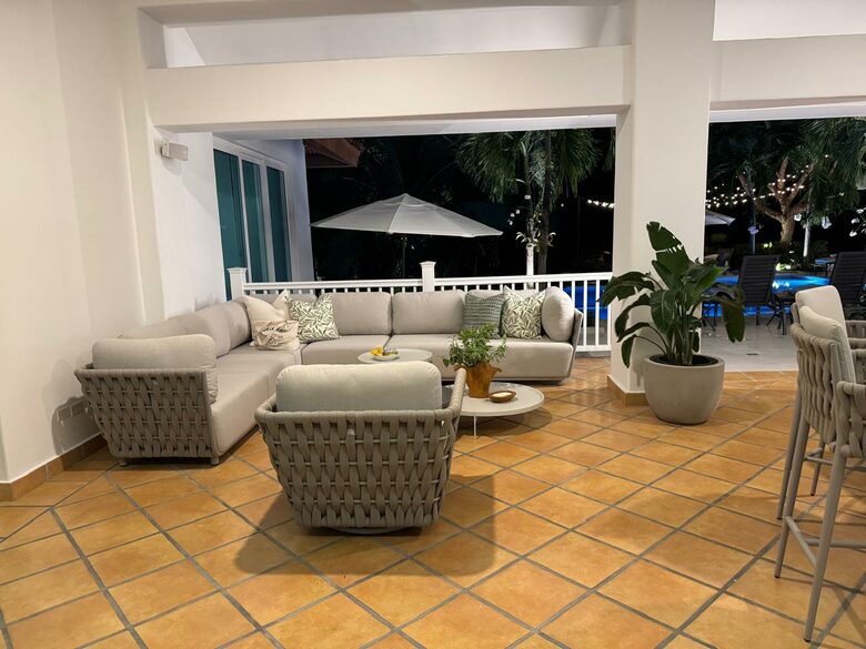 Terrace sofas area