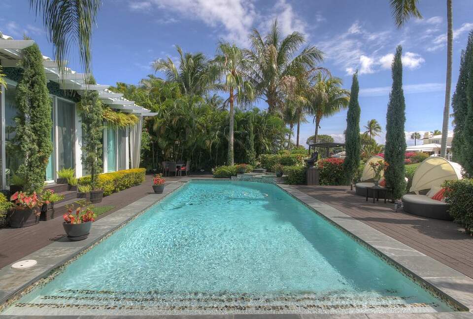 Waterfront Villa with Dock Near South Beach - Miami, Florida