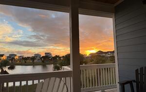Beautiful sunset from back patio