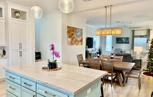 Kitchen has plenty of room for good conversations
