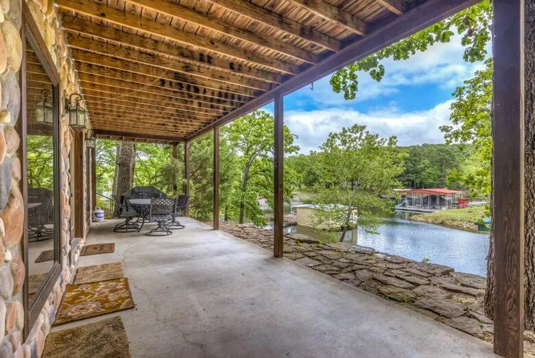 View off patio looking at cove