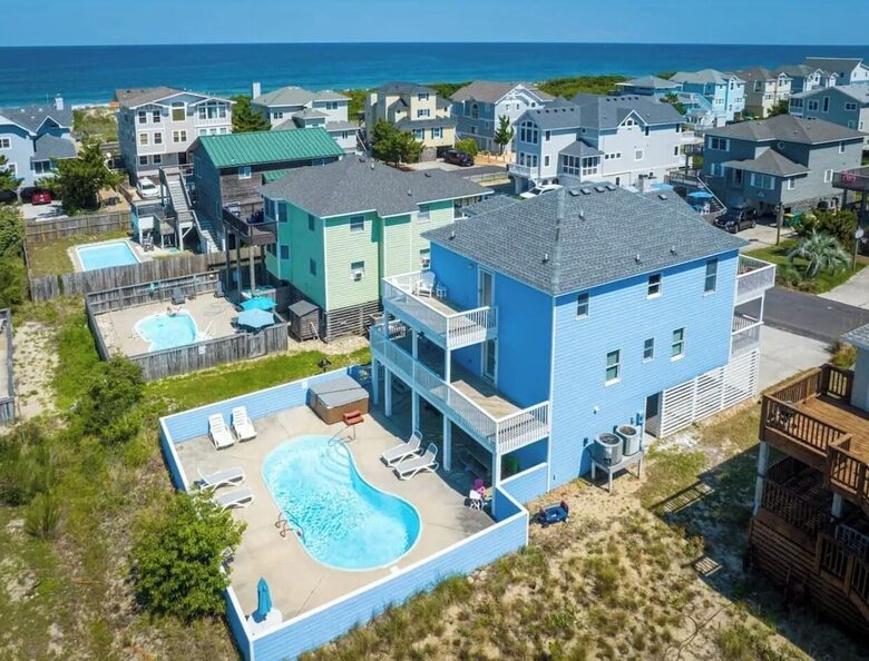 Stylish Corolla Retreat with Pool, Hot Tub & Ocean Views - Corolla, North Carolina