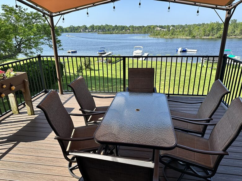 Enjoy your breakfast on the covered deck