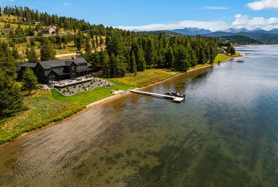 Upscale Montana Retreat with Private Dock & Mountain Views - Anaconda, Montana