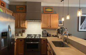 Fully stocked chef's kitchen