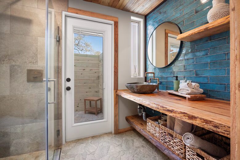 Secluded Hill Country Cabin with Sauna & Pool - Wimberley, Texas