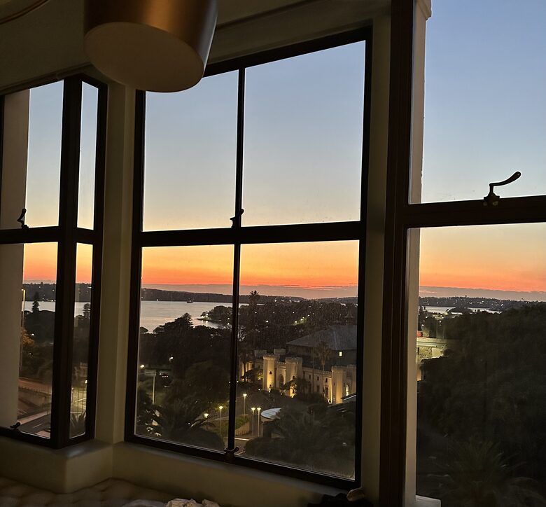 Sunset view from lounge