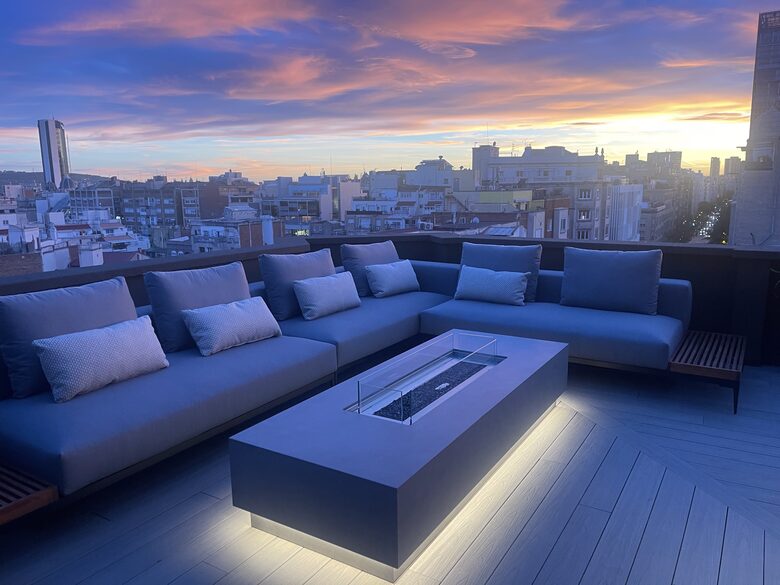 Firetable at sunset