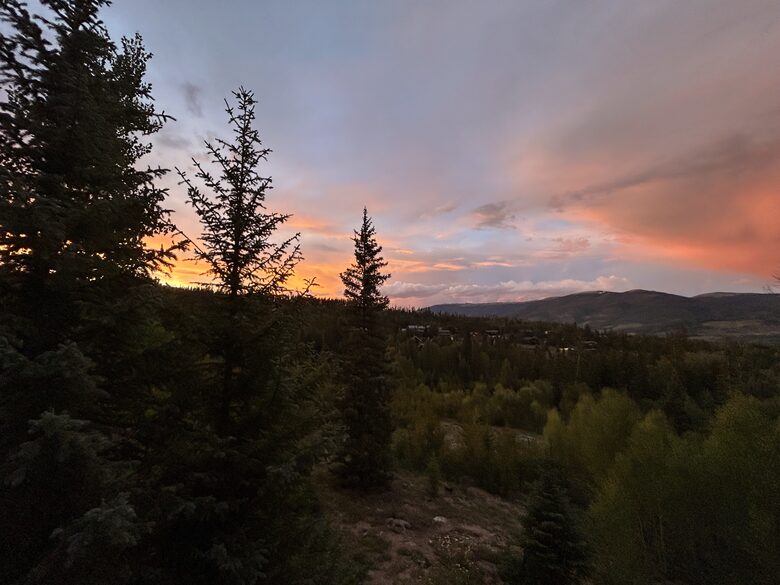 View at sunset