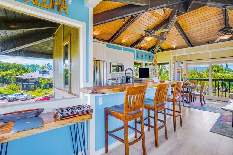 Ocean & Mountain View Retreat | Walk to Anini Beach - Princeville, Hawaii