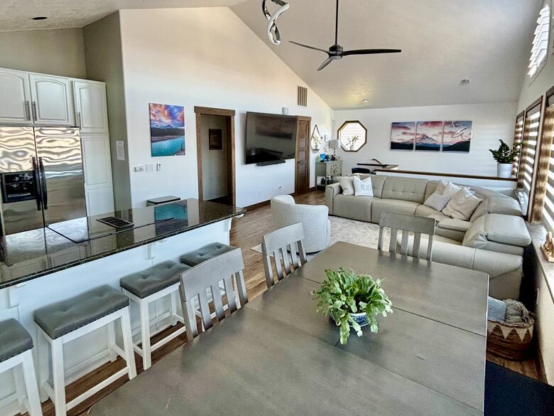 Dining upstairs