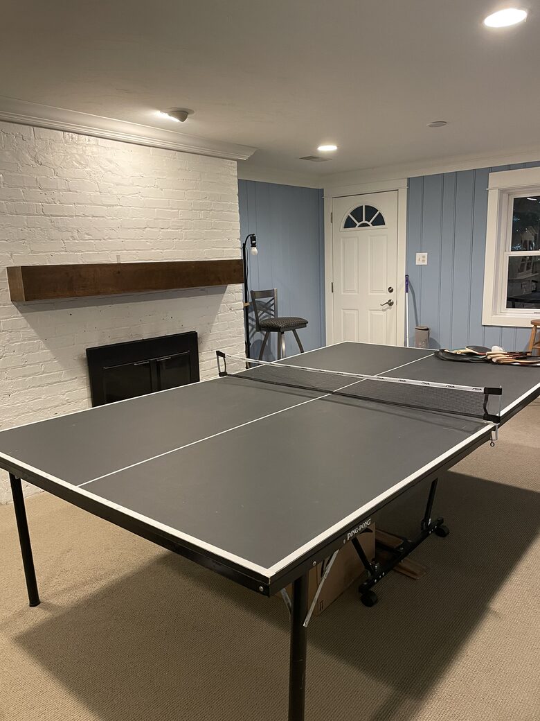 Lower level ping pong table