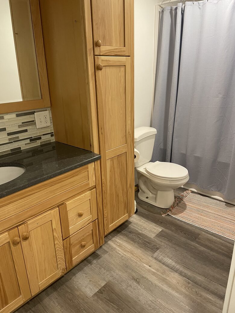 Lower level full bath off bunk room