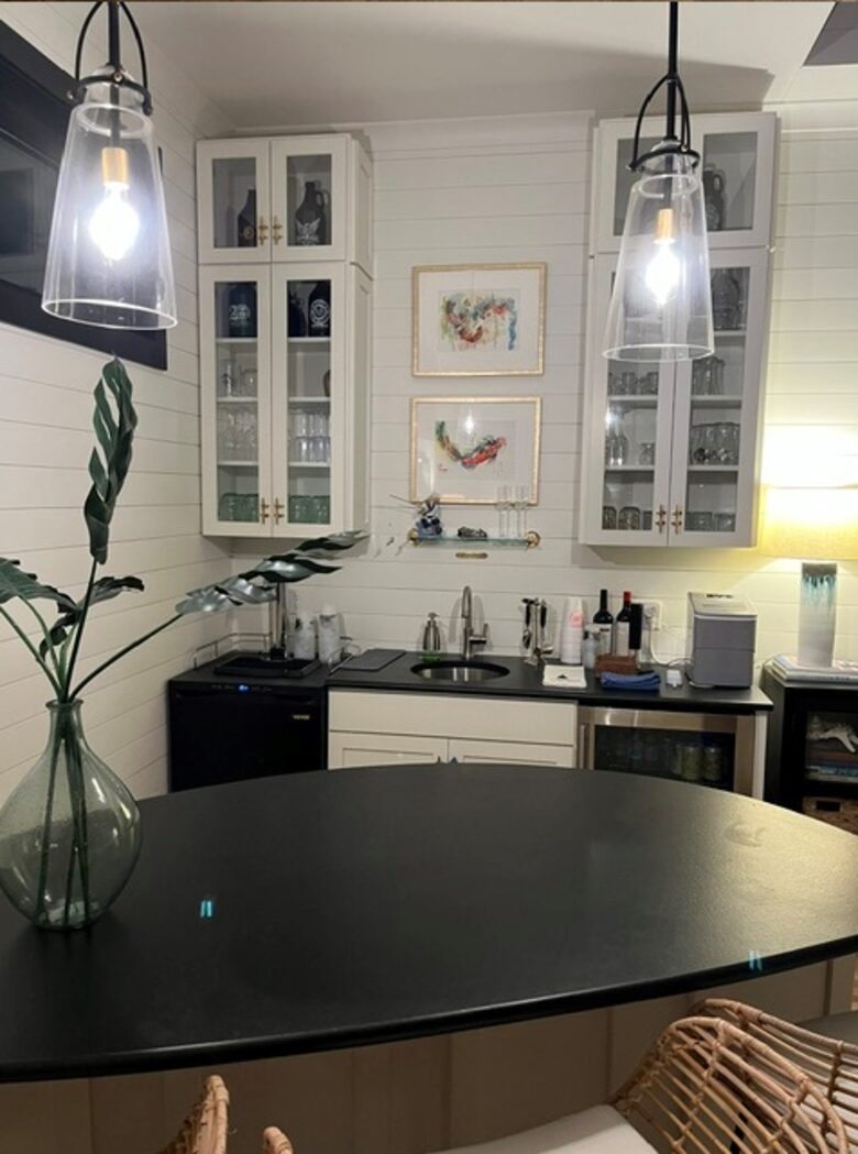 Bar with beer tap
