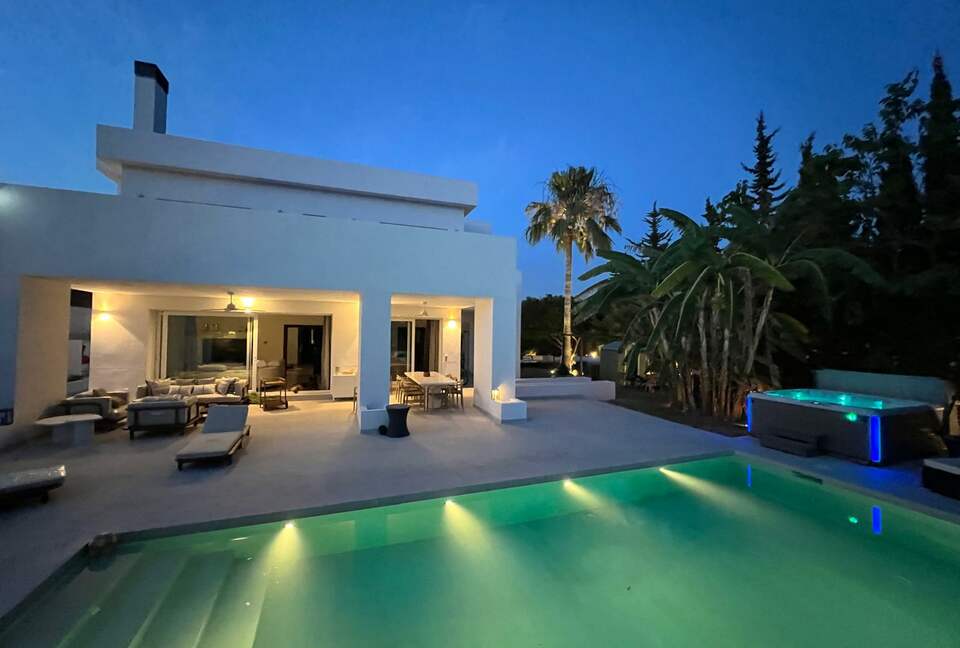 Front view of the villa