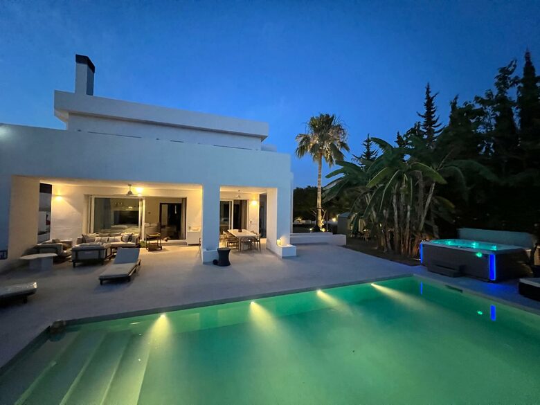 Front view of the villa